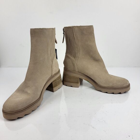 Dolce Vita Women Martey waterproof Boots Booties Chunky Block Heel Suede Zip 6.5 - Picture 9 of 15